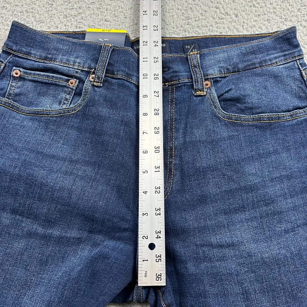 New Lucky Brand Jeans Mens 32x30 Blue 410 Athletic Straight Casual Denim